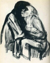 death with girl in her lap-kathe kollwitz